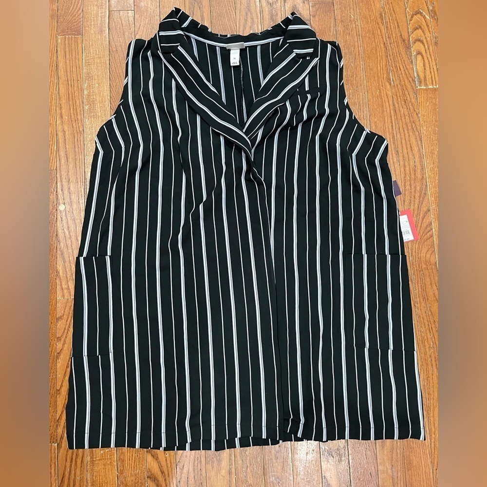Mossimo Supply Co. Black and White Striped Blouse
